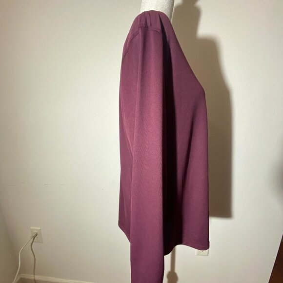 Women's Athletic Works Burgundy Long Sleeve Shirt Size XL - Picture 4 of 7